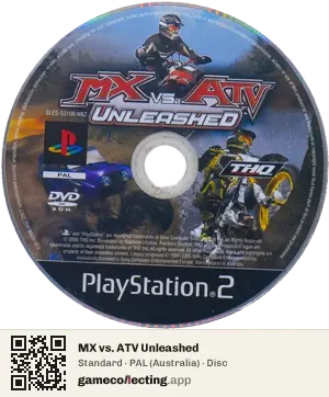 MX vs. ATV Unleashed PlayStation 2, PAL disc
