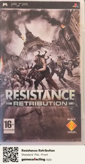Resistance: Retribution PlayStation Portable, PAL box front