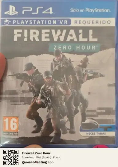 Firewall Zero Hour PlayStation 4, Spain box front
