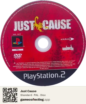Just Cause PlayStation 2, PAL disc