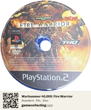 Warhammer 40,000: Fire Warrior PlayStation 2, PAL disc
