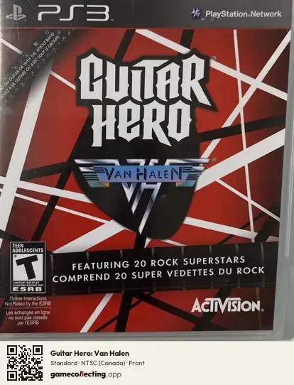 Guitar Hero: Van Halen PlayStation 3, Canada box front