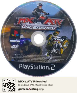 MX vs. ATV Unleashed PlayStation 2, PAL disc