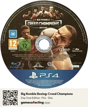 Big Rumble Boxing: Creed Champions PlayStation 4, PAL disc