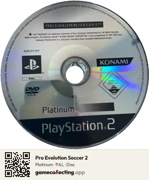Pro Evolution Soccer 2 PlayStation 2, PAL disc