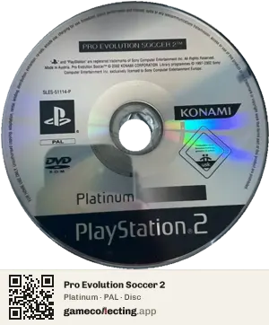 Pro Evolution Soccer 2 PlayStation 2, PAL disc