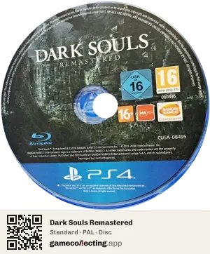 Dark Souls Remastered PlayStation 4, PAL disc