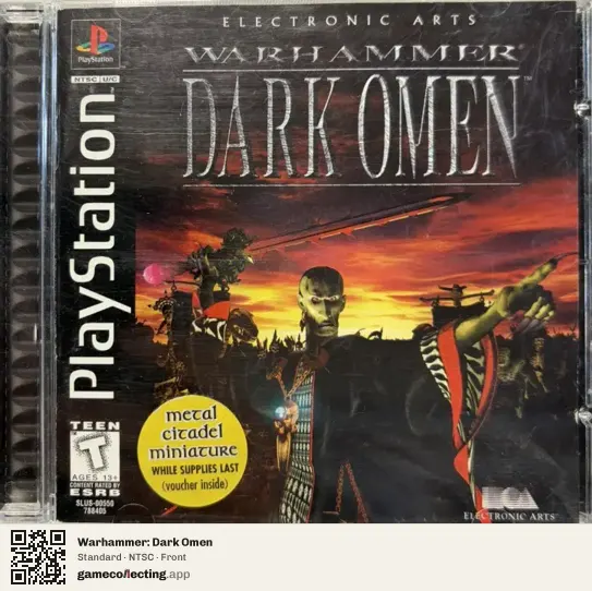 Warhammer: Dark Omen PlayStation, NTSC box front