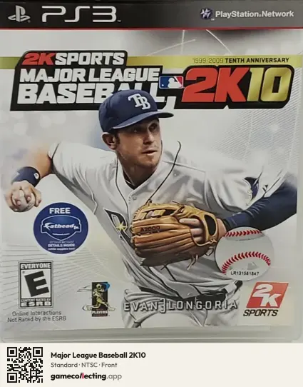 Major League Baseball 2K10 PlayStation 3, NTSC box front