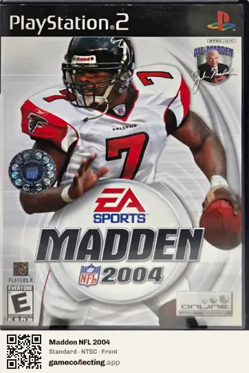 Madden NFL 2004 PlayStation 2, NTSC box front