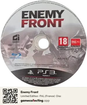 Enemy Front PlayStation 3, PAL disc
