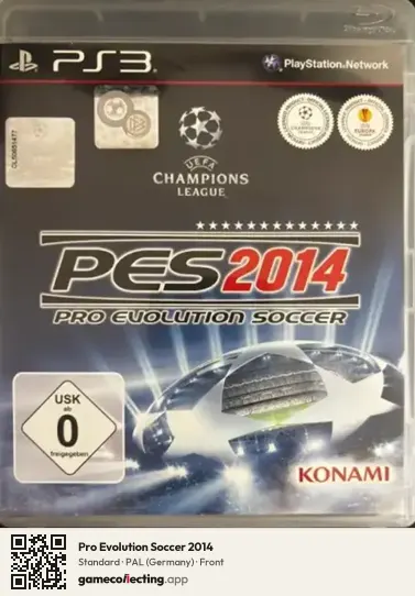 Pro Evolution Soccer 2014 PlayStation 3, Germany box front