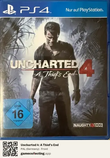 Uncharted 4: A Thief's End PlayStation 4, Germany box front