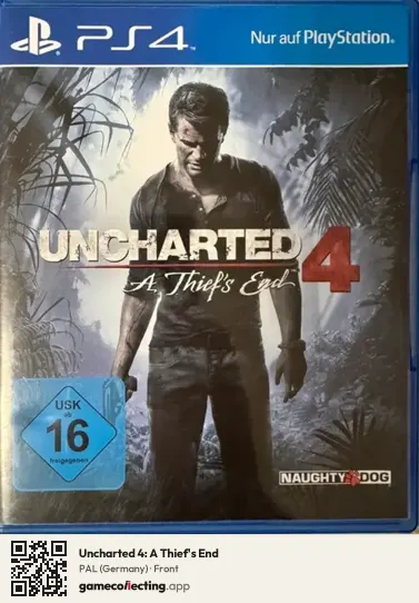Uncharted 4: A Thief's End PlayStation 4, Germany box front