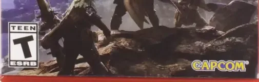 Monster Hunter: World, the ESRB box on its front