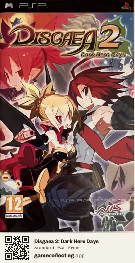 Disgaea 2: Dark Hero Days PlayStation Portable, PAL box front
