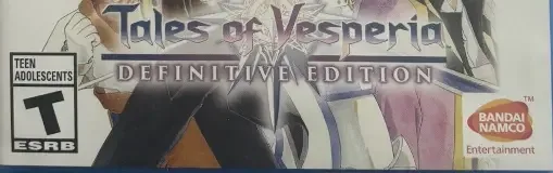 Tales of Vesperia, the ESRB box on its front