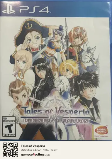 Tales of Vesperia PlayStation 4, NTSC box front