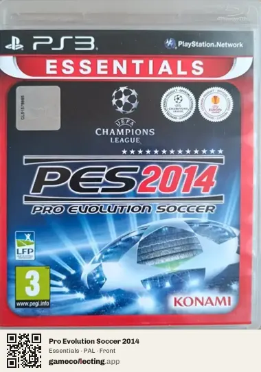 Pro Evolution Soccer 2014 PlayStation 3, PAL box front