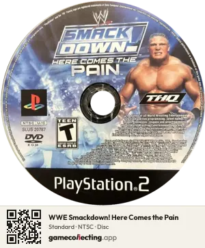 WWE Smackdown! Here Comes the Pain PlayStation 2, NTSC disc