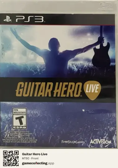 Guitar Hero Live PlayStation 3, NTSC box front