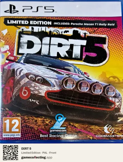 DIRT 5 PlayStation 5, PAL box front