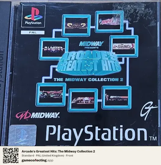 Arcade's Greatest Hits: The Midway Collection 2 PlayStation, United Kingdom box front