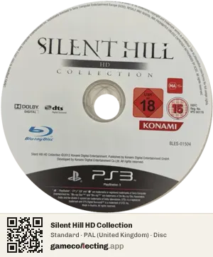 Silent Hill HD Collection PlayStation 3, PAL disc
