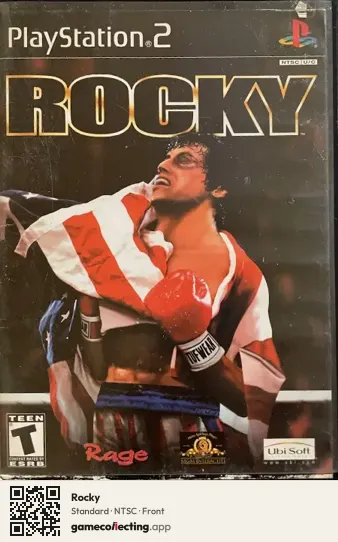 Rocky PlayStation 2, NTSC box front