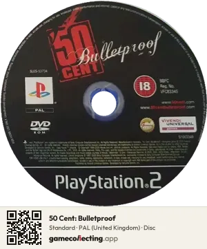 50 Cent: Bulletproof PlayStation 2, PAL disc