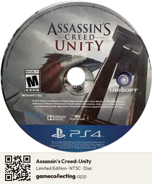 Assassin's Creed: Unity PlayStation 4, NTSC disc