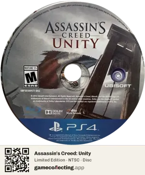 Assassin's Creed: Unity PlayStation 4, NTSC disc