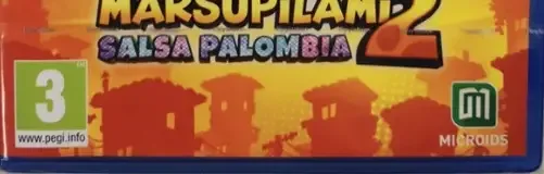 Marsupilami 2: Salsa Palombia, the PEGI square on its front