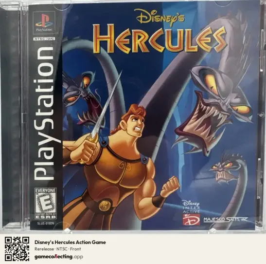 Disney's Hercules Action Game PlayStation, NTSC box front