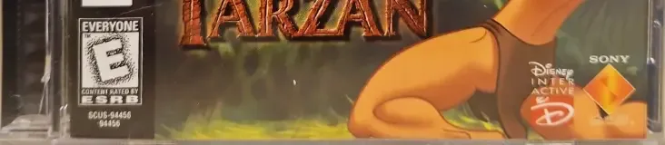 Tarzan, the ESRB box on its front