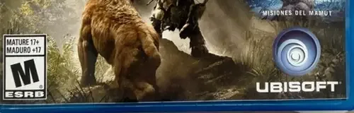 Far Cry Primal, the ESRB box on its front