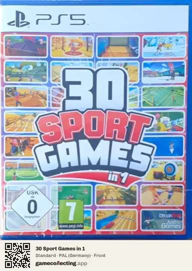 30 Sport Games in 1 PlayStation 5, Germany box front