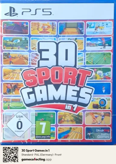 30 Sport Games in 1 PlayStation 5, Germany box front