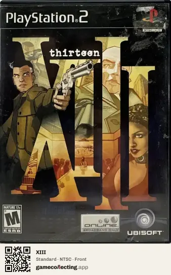 XIII PlayStation 2, NTSC box front