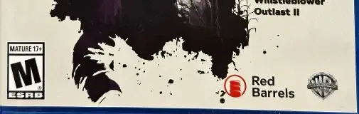 Outlast Trinity, the ESRB box on its front