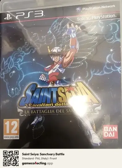 Saint Seiya: Sanctuary Battle PlayStation 3, Italy box front