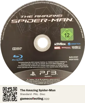 The Amazing Spider-Man PlayStation 3, PAL disc