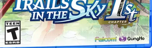 Trails in the Sky 1st Chapter, the ESRB box on its front