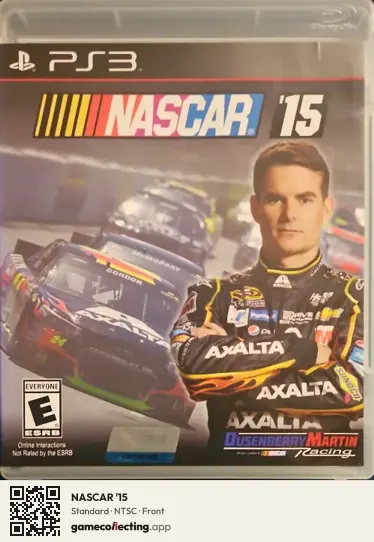 NASCAR '15 PlayStation 3, NTSC box front