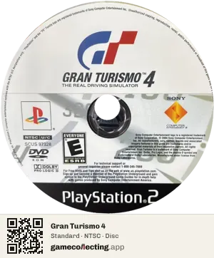 Gran Turismo 4 PlayStation 2, NTSC disc