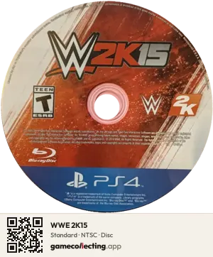 WWE 2K15 PlayStation 4, NTSC disc