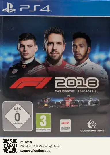 F1 2018 PlayStation 4, Germany box front