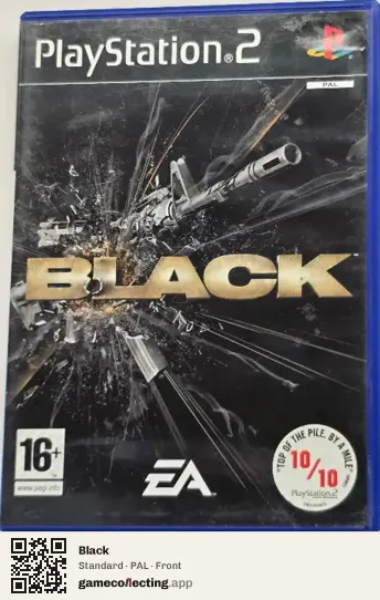 Black PlayStation 2, PAL box front