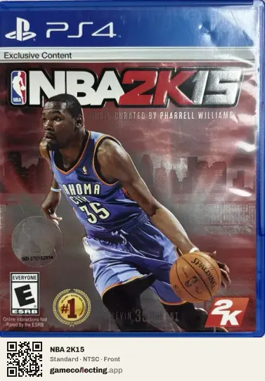 NBA 2K15 PlayStation 4, NTSC box front
