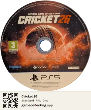 Cricket 26 PlayStation 5, PAL disc